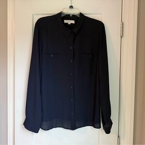 LOFT Navy Blouse